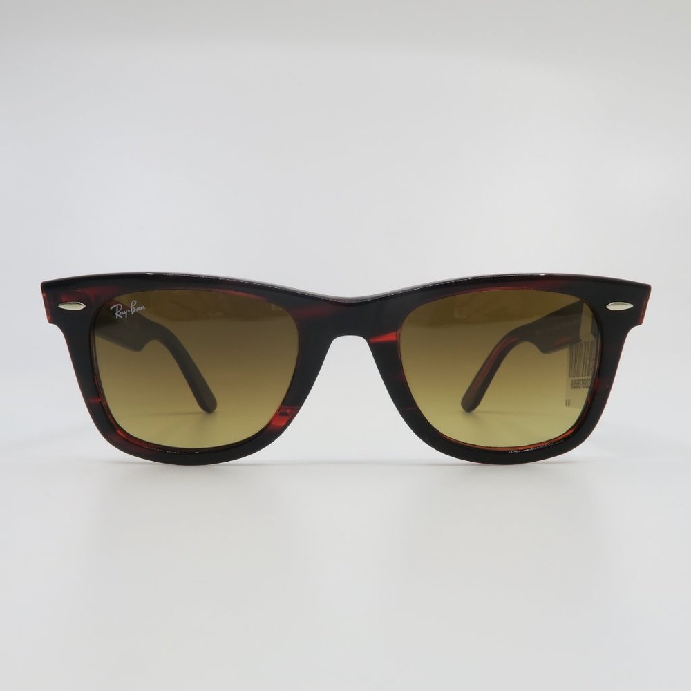 Ray-Ban RB 2140 1362/85 50mm WAYFARER Red/Brown Gradient New Unisex Sunglasses. - Picture 2 of 8